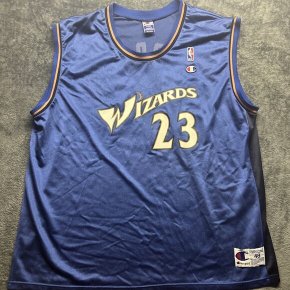 JORDAN # 23 WASHINGTON WIZARDS CHAMPION NBA SHIRT BASSKETBALL JERSEY sz XL - Picture 1 of 8